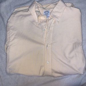 Vintages brooks brothers regent yellow stripe dress shirt
15 1/2-32